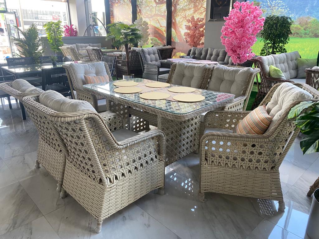 MİLANO 6 KİŞİLİK YEMEK MASASI